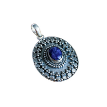 Carregar imagem no visualizador da galeria, Pingente Lápis Lazuli Natural  Oval, Prata 925 - pi100279
